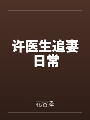 许医生追妻日常封面