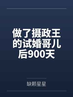 做了摄政王的试婚哥儿后900天封面