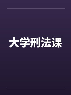 大学刑法课封面