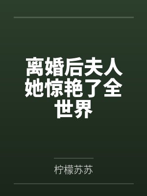 离婚后夫人她惊艳了全世界封面