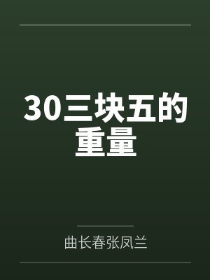 30三块五的重量封面