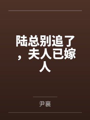 陆总别追了，夫人已嫁人封面