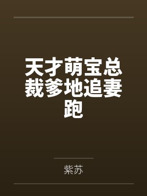 天才萌宝总裁爹地追妻跑封面