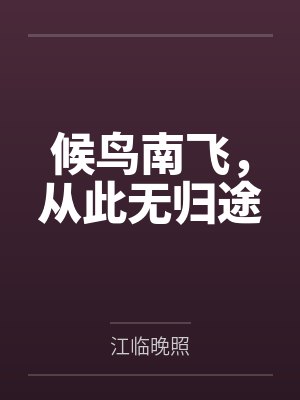 候鸟南飞,从此无归途封面