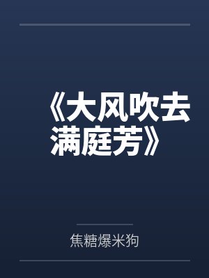 《大风吹去满庭芳》封面