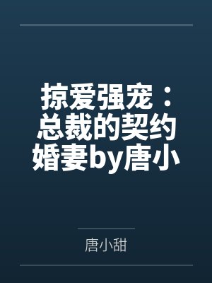 掠爱强宠：总裁的契约婚妻by唐小甜霍黎辰封面