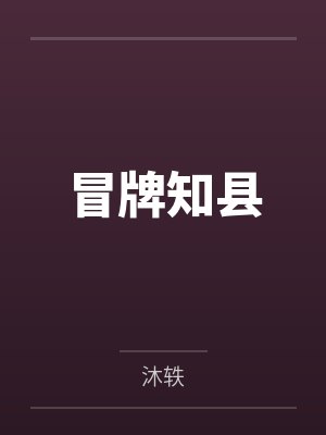 冒牌知县封面